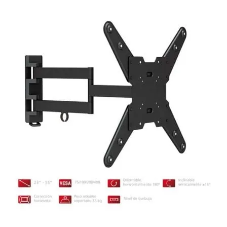Soporte de Pared Orientable/ Inclinable Fonestar STV-683N para TV de 23-55"/ hasta 35kg - Frikibase