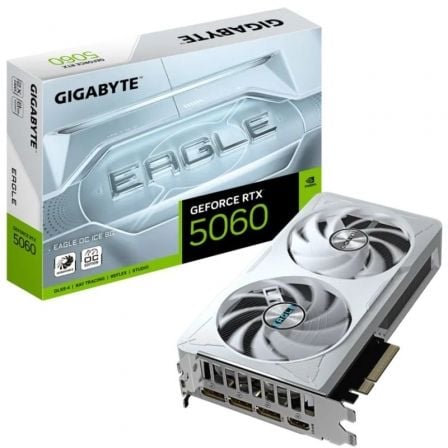 Tarjeta Gráfica Gigabyte GeForce RTX 5060 Eagle OC ICE/ 8GB GDDR7 - Frikibase