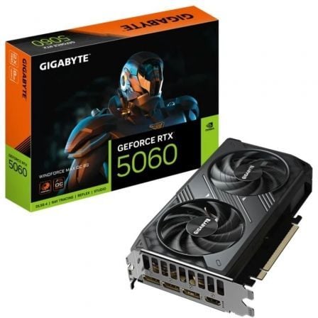 Tarjeta Gráfica Gigabyte GeForce RTX 5060 WindForce Max OC/ 8GB GDDR7 - Frikibase