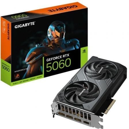 Tarjeta Gráfica Gigabyte GeForce RTX 5060 WindForce/ 8GB GDDR7 - Frikibase