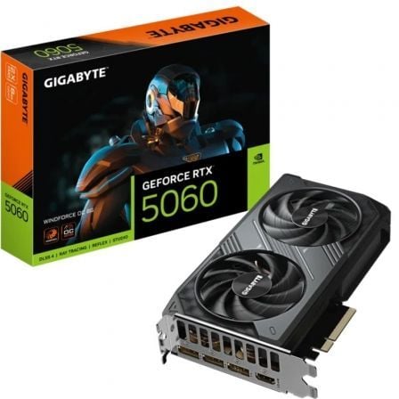 Tarjeta Gráfica Gigabyte GeForce RTX 5060 WindForce OC/ 8GB GDDR7 - Frikibase