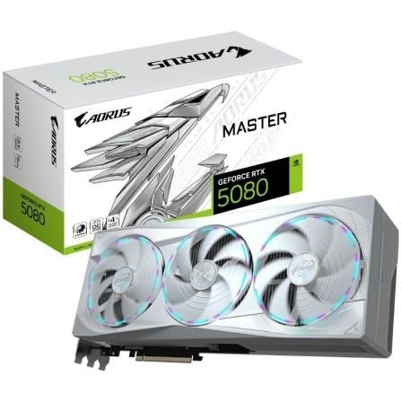 Tarjeta Gráfica Gigabyte AORUS GeForce RTX 5080 MASTER ICE/ 16GB GDDR7 - Frikibase
