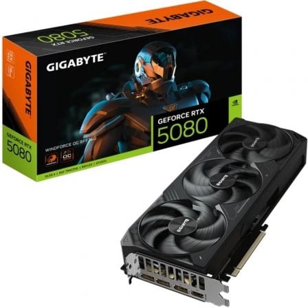 Tarjeta Gráfica Gigabyte GeForce RTX 5080 WindForce OC SFF/ 16GB GDDR7 - Frikibase