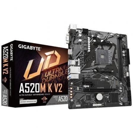 Placa Base Gigabyte A520M K V2 Socket AM4/ DDR4/ PCIe 3.0/ Micro ATX - Frikibase