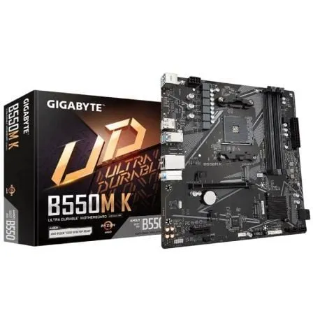 Placa Base Gigabyte B550M K Socket AM4/ DDR4/ PCIe 4.0/ Micro ATX - Frikibase