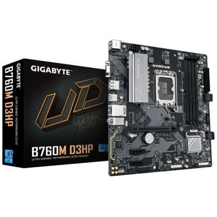Placa Base Gigabyte B760M D3HP Socket 1700/ DDR5/ PCIe 4.0/ Micro ATX - Frikibase