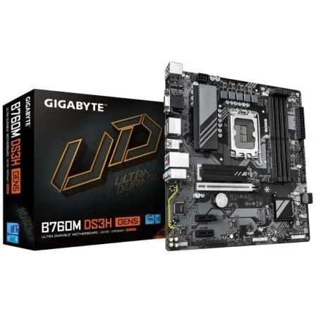 Placa Base Gigabyte B760M DS3H GEN5 Socket 1700/ DDR5/ PCIe 5.0/ Micro ATX - Frikibase