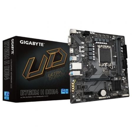 Placa Base Gigabyte B760M H DDR4 Socket 1700/ DDR4/ PCIe 4.0/ Micro ATX - Frikibase