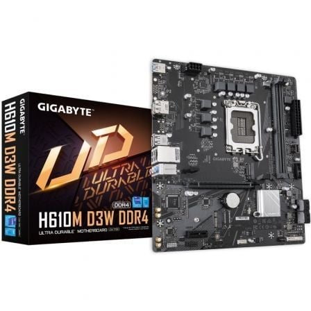 Placa Base Gigabyte H610M D3W DRR4 Socket 1700/ DDR4/ PCIe 4.0/ Micro ATX - Frikibase