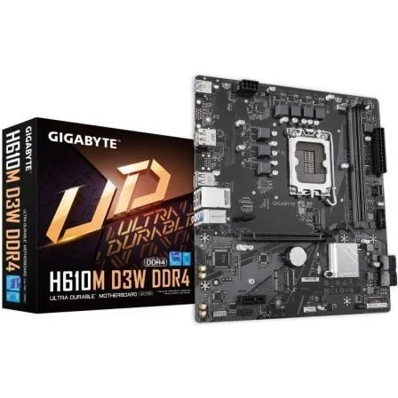Placa Base Gigabyte H610M D3W DRR4 Socket 1700/ DDR4/ PCIe 4.0/ Micro ATX - Frikibase