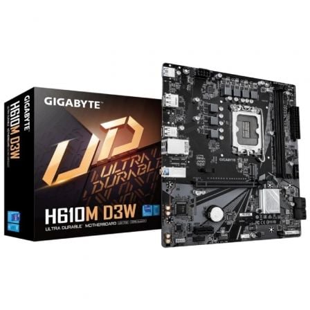 Placa Base Gigabyte H610M D3W Socket 1700/ DDR5/ PCIe 4.0/ Micro ATX - Frikibase
