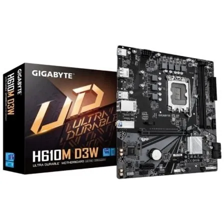 Placa Base Gigabyte H610M D3W Socket 1700/ DDR5/ PCIe 4.0/ Micro ATX - Frikibase