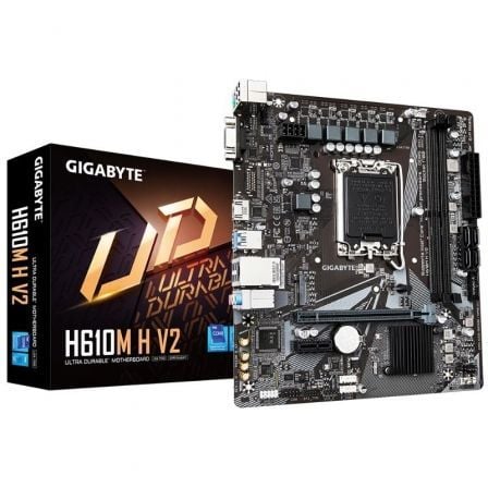 Placa Base Gigabyte H610M H V2 Socket 1700/ DDR5/ PCIe 4.0/ Micro ATX - Frikibase