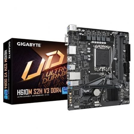 Placa Base Gigabyte H610M S2H V3 DDR4 Socket 1700/ DDR4/ PCIe 4.0/ Micro ATX - Frikibase
