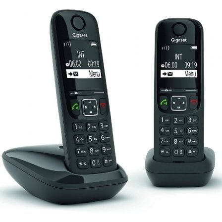 Teléfono Inalámbrico Gigaset AS690/ Pack DUO/ Negro - Frikibase