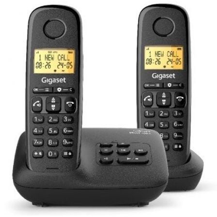 Teléfono Inalámbrico Gigaset Basic 100/ Pack DUO/ Negro - Frikibase
