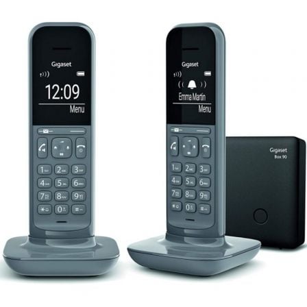 Teléfono Inalámbrico Gigaset CL390/ Pack DUO/ Gris - Frikibase