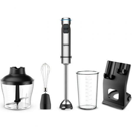 Batidora de mano Grunkel BM-1500SET/ 1500W/ Capacidad 0.8L/ Incluye Vaso