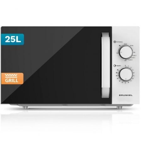 Microondas Grunkel MWG-25GRILL/ 850W/ Capacidad 25L/ Funcion Grill/ Blanco - Frikibase