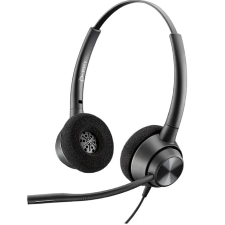 Auriculares Poly EncorePro 320/ con Micrófono/ QD/ Negros - Frikibase