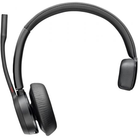 Auricular Inalámbrico Poly Voyager 4310-M para Microsoft Teams + Adaptador BT700 + Base de Carga/ con Micrófono/ Bluetooth/ Negro - Frikibase
