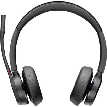 Auriculares Inalámbricos Poly Voyager 4320 UC + Adaptador BT700 + Base de Carga/ con Micrófono/ Bluetooth/ Negros - Frikibase