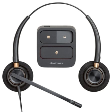 Auriculares Poly EncorePro 520/ con Micrófono/ QD/ Negros - Frikibase