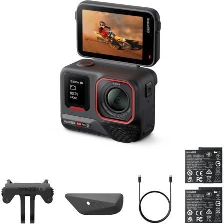 Cámara Digital Deportiva Insta360 Ace Pro 2 Pack de 2 Baterías/ 8K/ Ángulo de visión 180º/ Negra - Frikibase