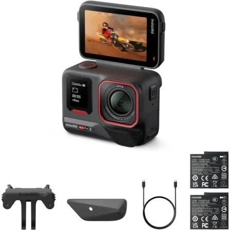Cámara Digital Deportiva Insta360 Ace Pro 2 Pack de 2 Baterías/ 8K/ Ángulo de visión 180º/ Negra - Frikibase