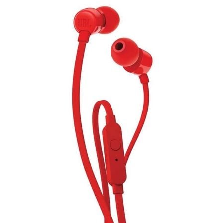 Auriculares Intrauditivos JBL T110/ con Micrófono/ Jack 3.5/ Rojos - Frikibase