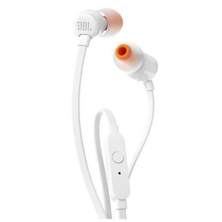 Auriculares Intrauditivos JBL Tune 110/ con Micrófono/ Jack 3.5/ Blancos - Frikibase
