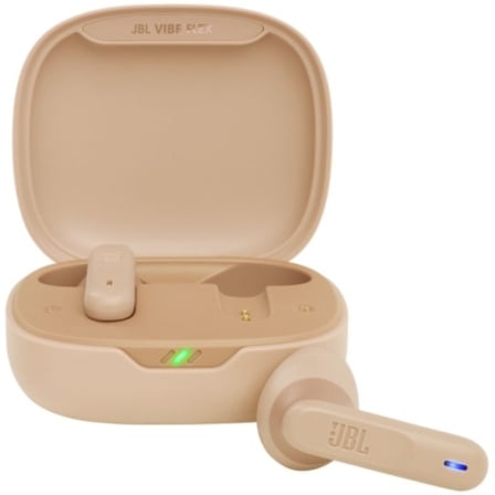 Auriculares Bluetooth JBL Vibe Flex con estuche de carga/ Autonomía 8h/ Beige - Frikibase