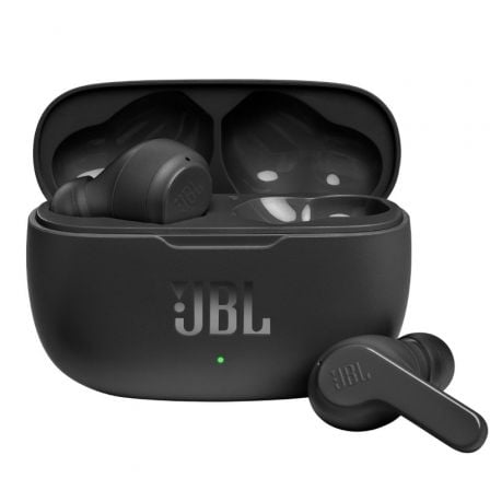 Auriculares Bluetooth JBL Wave 200TWS con estuche de carga/ Autonomía 5h/ Negros - Frikibase