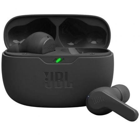 Auriculares Bluetooth JBL Wave Beam con estuche de carga/ Autonomía 8h/ Negros - Frikibase