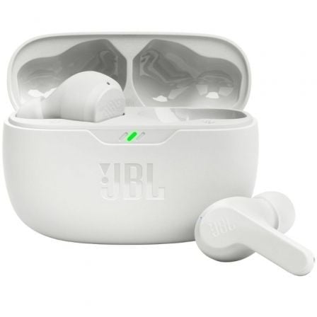 Auriculares Bluetooth JBL Wave Beam con estuche de carga/ Autonomía 8h/ Blanco - Frikibase