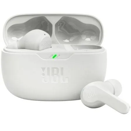 Auriculares Bluetooth JBL Wave Beam con estuche de carga/ Autonomía 8h/ Blanco - Frikibase