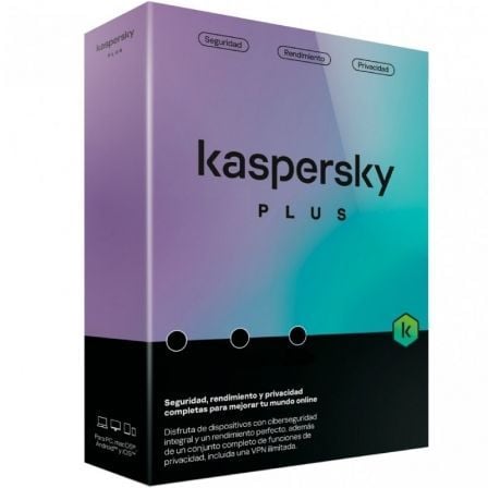 Antivirus Kaspersky Plus/ 3 Dispositivos/ 1 Año - Frikibase