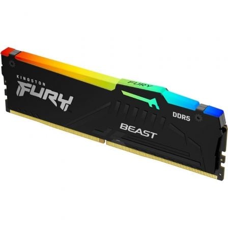 Memoria RAM Kingston FURY Beast RGB 16GB/ DDR5/ 6000MHz/ 1.4V/ CL30/ DIMM - Frikibase