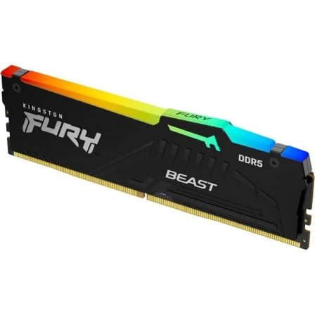Memoria RAM Kingston FURY Beast RGB 16GB/ DDR5/ 6400MHz/ 1.4V/ CL32/ DIMM - Frikibase