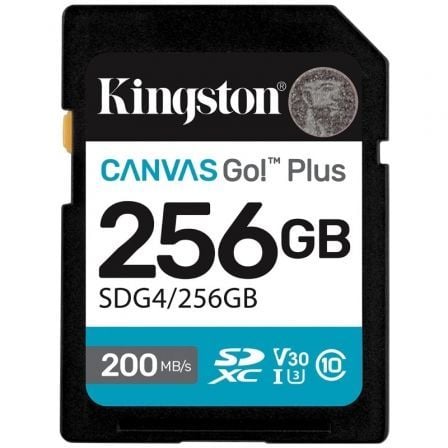 Tarjeta de Memoria Kingston CANVAS Go! Plus 256GB SD XC/ Clase 10/ 200MBs - Frikibase