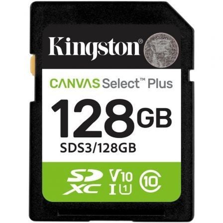 Tarjeta de Memoria Kingston CANVAS Select Plus 128GB SD XC/ Clase 10/ 150MBs - Frikibase