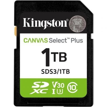 Tarjeta de Memoria Kingston CANVAS Select Plus 1TB SD XC/ Clase 10/ 150MBs - Frikibase