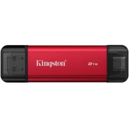 Disco Externo SSD Kingston Dual Portable SSD 2TB/ USB Tipo-C y USB 3.2/ Rojo - Frikibase