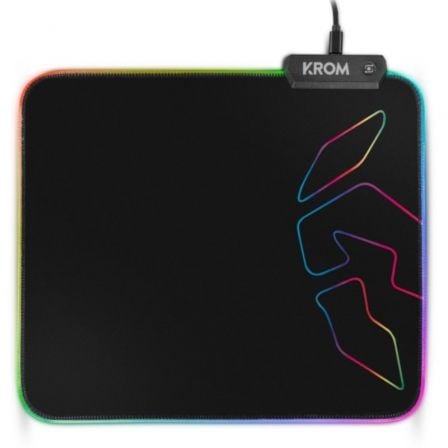Alfombrilla Krom Knout RGB con Iluminación LED/ 320 x 270 x 3 mm - Frikibase