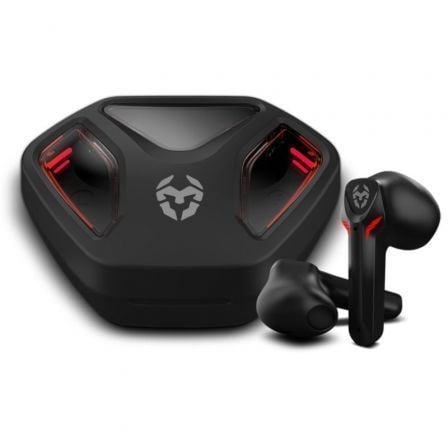Auriculares Bluetooth Krom Kall con estuche de carga/ Autonomía 4h/ Negros - Frikibase