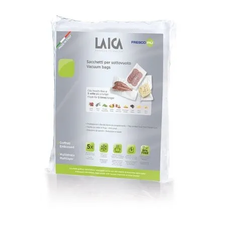 Bolsa para envasar al vacío Laica VT3501/ 20 x 28cm/ 100 bolsas - Frikibase