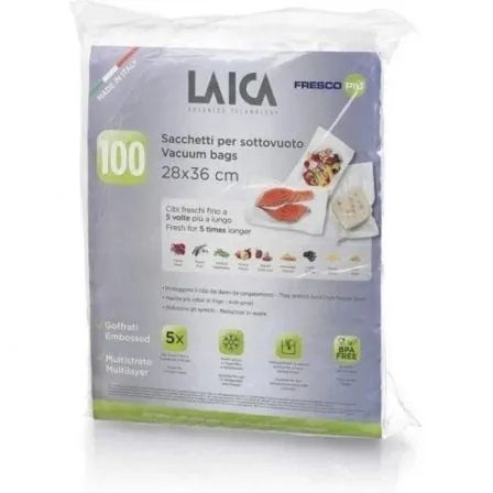 Bolsa para envasar al vacío Laica VT3512/ 28 X 36cm/ 100 bolsas - Frikibase