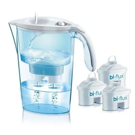 Pack Jarra Filtrante Laica Stream Line/ 2.3L/ Blanca/ Jarra + 3 Filtros BI-FLUX - Frikibase