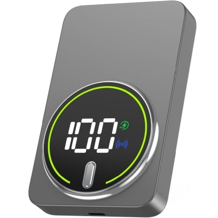 Powerbank 10000mAh Leotec LEPOWW20W10G/ 20W/ Wireless/ Gris/ Incluye Cable USB Tipo-C - Frikibase