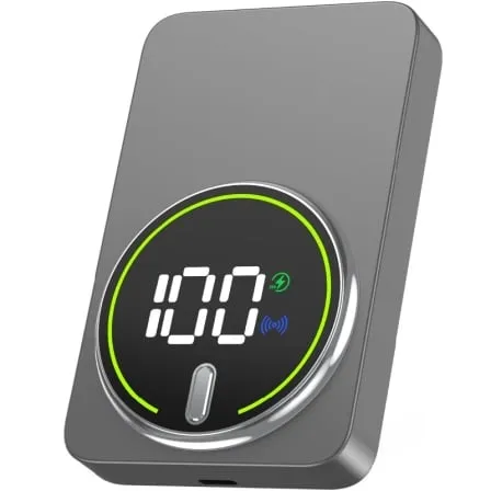 Powerbank 10000mAh Leotec LEPOWW20W10G/ 20W/ Wireless/ Gris/ Incluye Cable USB Tipo-C - Frikibase